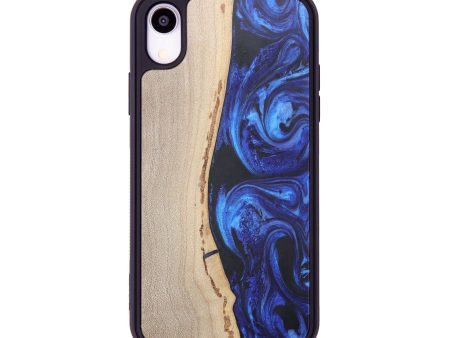 iPhone Xr Wood+Resin Phone Case - Zara (Blue, 677879) Supply