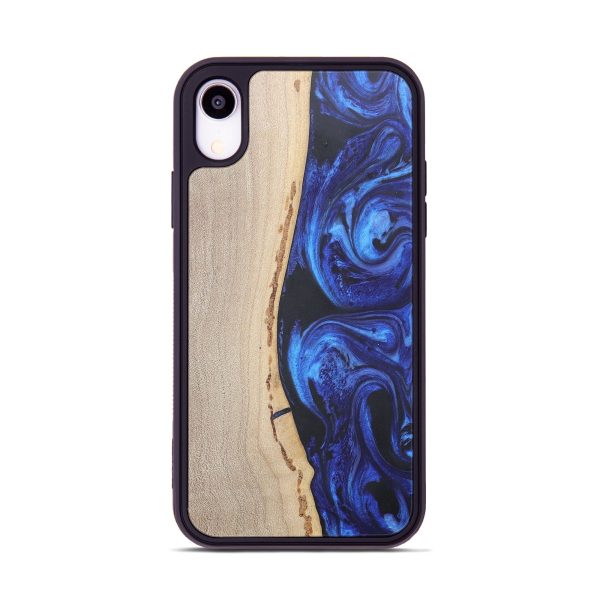 iPhone Xr Wood+Resin Phone Case - Zara (Blue, 677879) Supply