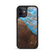 iPhone 12 Wood+Resin Phone Case - Kailey (Teal & Gold, 679220) Sale