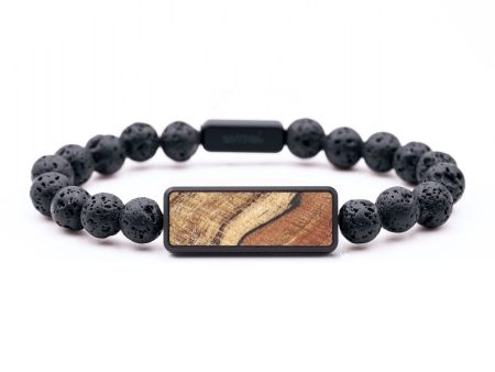 Lava Bead Wood+Resin Bracelet - Barry (Wood Burl, 682367) Sale