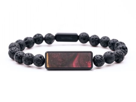 Lava Bead ResinArt Bracelet - Brian (Red, 679839) Online