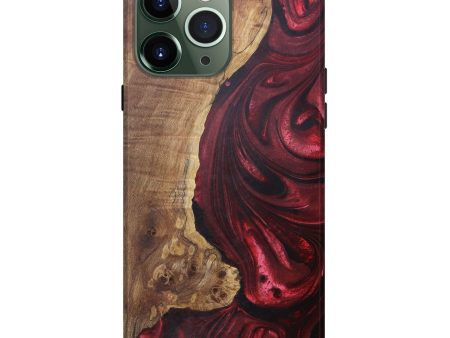 iPhone 13 Pro Max Wood+Resin Live Edge Phone Case - Keaton (Red, 682473) Cheap