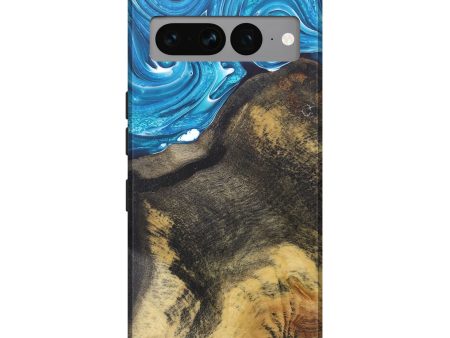 Pixel 7 Pro Wood+Resin Live Edge Phone Case - Vernon (Blue, 679123) Hot on Sale