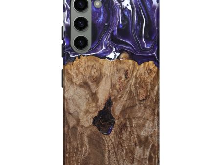 Galaxy S23 Plus Wood+Resin Live Edge Phone Case - Ibrahim (Purple, 679117) Fashion