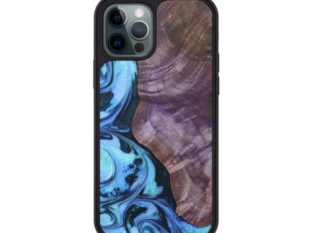 iPhone 12 Pro Wood+Resin Phone Case - Edmund (Blue, 681147) Supply