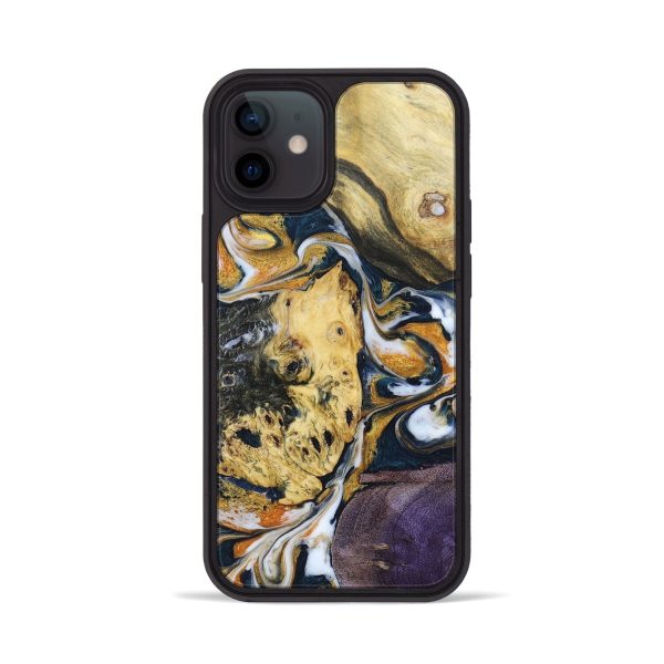 iPhone 12 Wood+Resin Phone Case - Emmett (Mosaic, 680255) on Sale