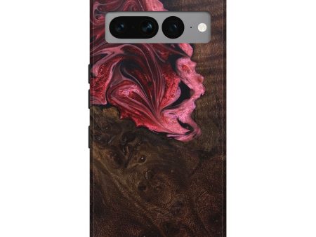 Pixel 7 Pro Wood+Resin Live Edge Phone Case - Alexus (Red, 677498) For Cheap