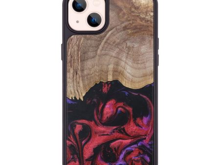 iPhone 14 Plus Wood+Resin Phone Case - Everleigh (Red, 677743) Online Sale