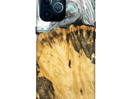 iPhone 12 Pro Max Wood+Resin Live Edge Phone Case - Daniel (Black & White, 680149) Sale