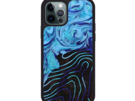 iPhone 12 Pro Wood+Resin Phone Case - Floyd (Pattern, 680439) Online now