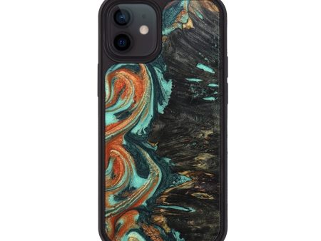 iPhone 12 Wood+Resin Phone Case - Jakob (Green, 680457) Online Sale