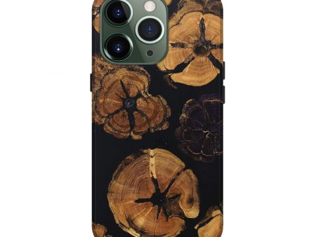 iPhone 13 Pro Wood+Resin Live Edge Phone Case - Peyton (Pure Black, 677535) Online Hot Sale