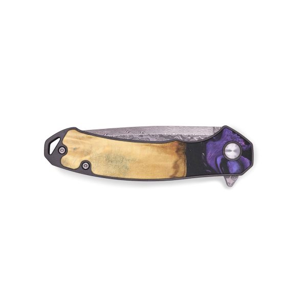 EDC Wood+Resin Pocket Knife - Vanessa (Purple, 678032) Online now