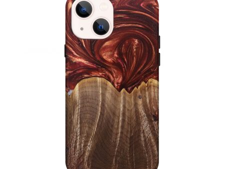 iPhone 13 Wood+Resin Live Edge Phone Case - Caleb (Red, 680855) Online