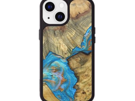 iPhone 13 Wood+Resin Phone Case - Tierra (Mosaic, 679192) For Cheap