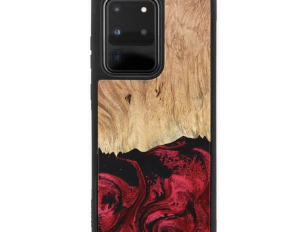 Galaxy S20 Ultra Wood+Resin Phone Case - Emmett (Red, 678511) Cheap