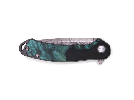 EDC Wood+Resin Pocket Knife - Shana (Pure Black, 679531) For Cheap