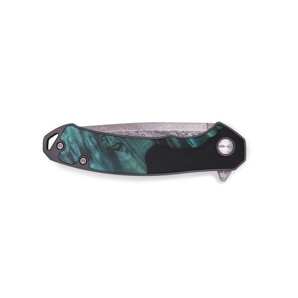 EDC Wood+Resin Pocket Knife - Shana (Pure Black, 679531) For Cheap