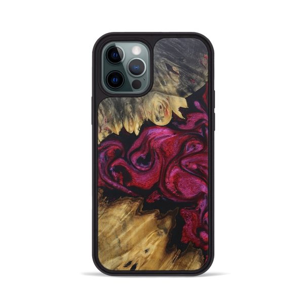 iPhone 12 Pro Wood+Resin Phone Case - Morgan (Red, 679490) Discount