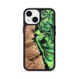 iPhone 13 Wood+Resin Phone Case - Teri (Green, 680176) Hot on Sale