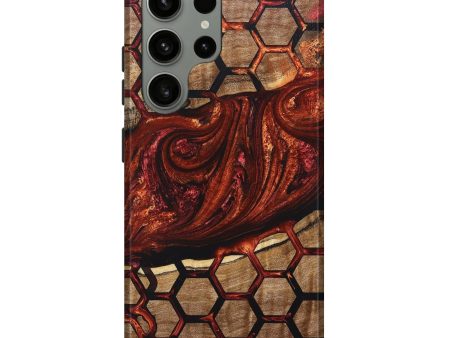 Galaxy S23 Ultra Wood+Resin Live Edge Phone Case - Ace (Pattern, 678224) For Cheap