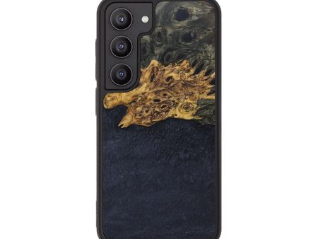 Galaxy S23 Wood+Resin Phone Case - Emiliano (Pure Black, 678344) Online Hot Sale