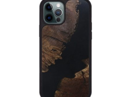 iPhone 12 Pro Wood+Resin Phone Case - Matt (Pure Black, 680485) Sale