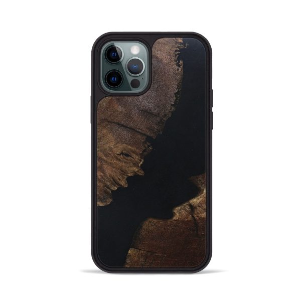 iPhone 12 Pro Wood+Resin Phone Case - Matt (Pure Black, 680485) Sale