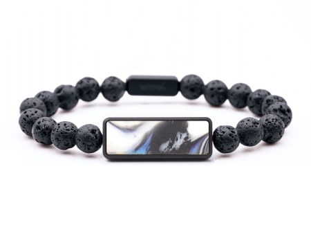 Lava Bead ResinArt Bracelet - Addyson (Blue, 679842) For Sale