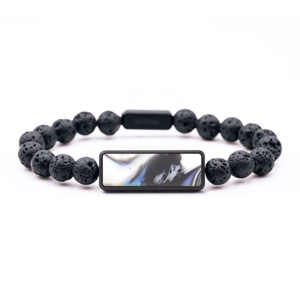 Lava Bead ResinArt Bracelet - Addyson (Blue, 679842) For Sale