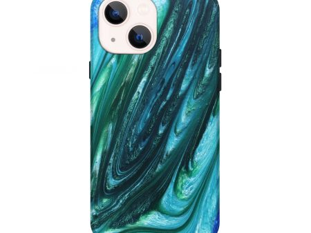 iPhone 13 ResinArt Live Edge Phone Case - Peggy (Green, 680829) Supply