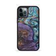 iPhone 12 Pro Wood+Resin Phone Case - Makenzie (Teal & Gold, 680584) For Discount