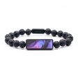 Lava Bead ResinArt Bracelet - Daniella (Purple, 679922) Online