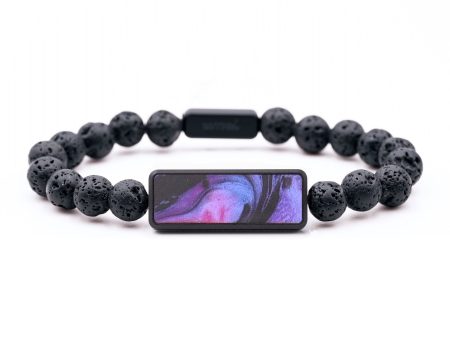 Lava Bead ResinArt Bracelet - Daniella (Purple, 679922) Online