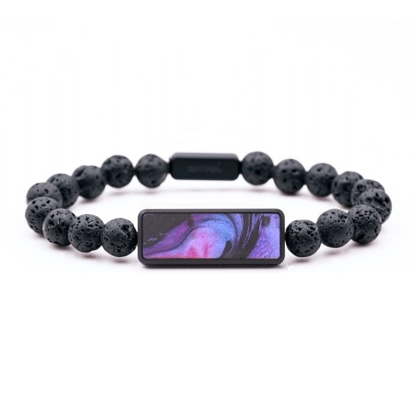 Lava Bead ResinArt Bracelet - Daniella (Purple, 679922) Online