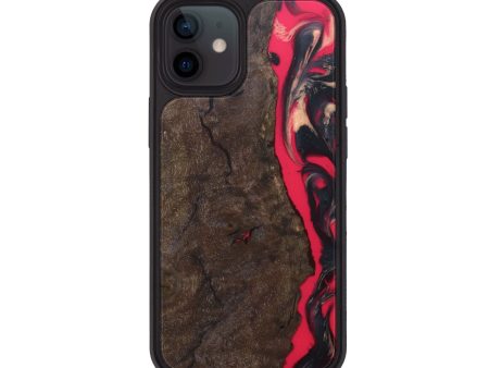 iPhone 12 Wood+Resin Phone Case - Caroline (Red, 677392) Hot on Sale