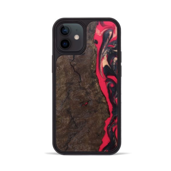 iPhone 12 Wood+Resin Phone Case - Caroline (Red, 677392) Hot on Sale