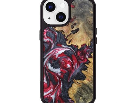 iPhone 13 Wood+Resin Phone Case - Teagan (Red, 677733) Discount