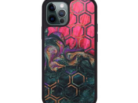 iPhone 12 Pro Wood+Resin Phone Case - Elizabeth (Pattern, 681096) For Sale