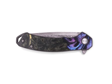 EDC Wood+Resin Pocket Knife - Vivian (Purple, 678929) Online Hot Sale