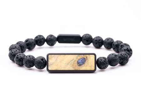 Lava Bead Wood+Resin Bracelet - Aimee (Wood Burl, 679760) Online