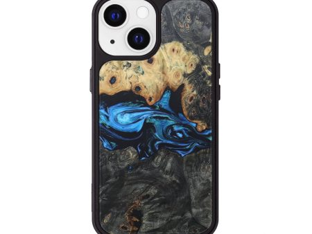 iPhone 13 Wood+Resin Phone Case - Ashanti (Blue, 681525) on Sale