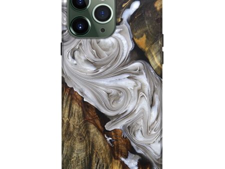 iPhone 13 Pro Max Wood+Resin Live Edge Phone Case - Jarrod (Black & White, 678236) Online Sale