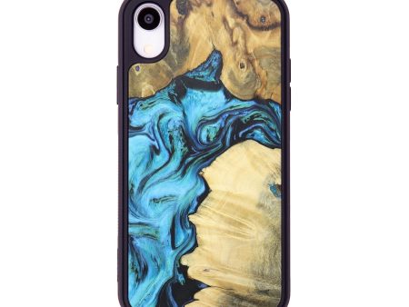 iPhone Xr Wood+Resin Phone Case - Doreen (Blue, 677892) Supply