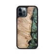 iPhone 12 Pro Wood+Resin Phone Case - Stanley (Green, 681115) For Sale