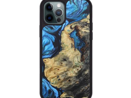 iPhone 12 Pro Wood+Resin Phone Case - Caitlin (Blue, 681518) Online now