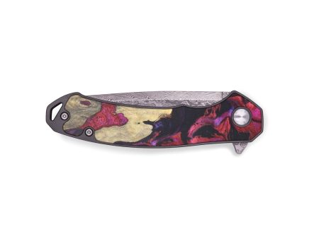 EDC Wood+Resin Pocket Knife - Zane (Red, 678966) Online now