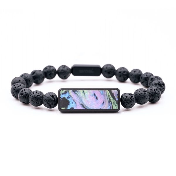 Lava Bead ResinArt Bracelet - Erma (Purple, 679936) Online Hot Sale