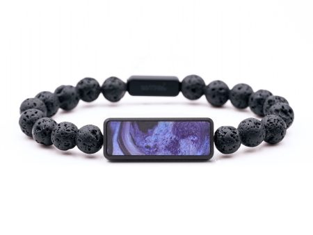 Lava Bead ResinArt Bracelet - Courtney (Purple, 678156) Discount