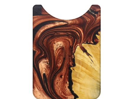 Live Edge Wood+Resin Wallet - Sophie (Red, 677545) Online Sale